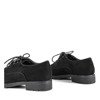 Schwarze flache Schuhe mit Christal-Verzierungen - Schuhe