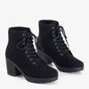 Schwarze hochhackige Schnürstiefel für Damen Minor - Footwear