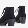 Schwarze hochhackige Schnürstiefel für Damen Minor - Footwear