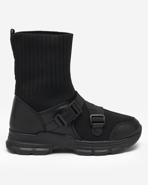 Schwarze hohe Damen-Sportschuhe mit Verzierung Cerini - Footwear
