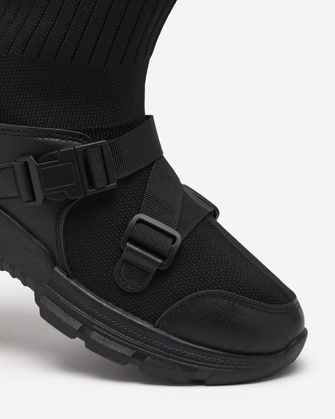 Schwarze hohe Damen-Sportschuhe mit Verzierung Cerini - Footwear