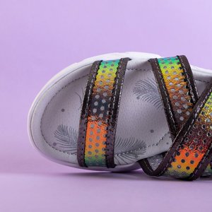 Schwarze holografische Onela-Kindersandalen - Schuhe