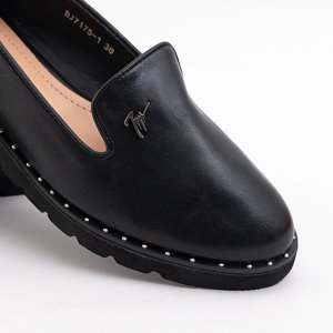 Schwarze klassische Damenmokassins Feliz - Schuhe