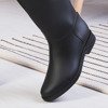 Schwarze lange Galoschen für Frauen mit flachen Absätzen Paoletta - Footwear