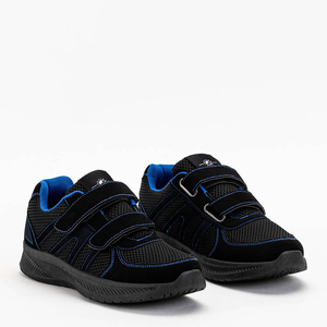 Schwarzer und marineblauer Herren-Sportschuh mit Klettverschluss Baikis - Footwear
