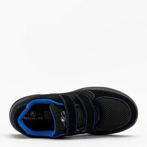 Schwarzer und marineblauer Herren-Sportschuh mit Klettverschluss Baikis - Footwear