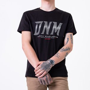 Schwarzes Baumwoll-T-Shirt für Männer - Kleidung