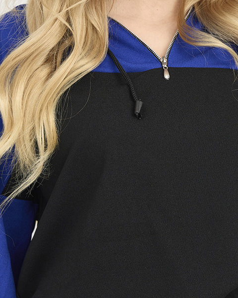 Schwarzes und marineblaues Damen-Sweatshirt-Set - Kleidung