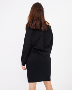Set aus schwarzer Bluse und Rock für Damen - Kleidung
