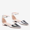 Silberne Damenballerinas auf flachem Absatz Arinida - Footwear 1