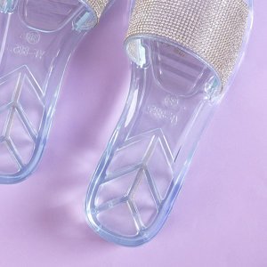 Silberne Damenschuhe aus Gummi mit Zirkonia Niamh - Schuhe