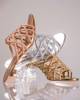 Silberne Flip-Flops auf einem höher transparenten Cinderella-Pfosten - Schuhe 1