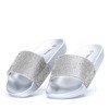 Silberne Flip-Flops mit Zirkonen Belia - Footwear 1
