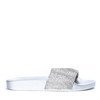 Silberne Flip-Flops mit Zirkonen Belia - Footwear 1