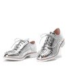 Silberne Schuhe aus Kunstleder mit Ziernieten Amie - Footwear 1