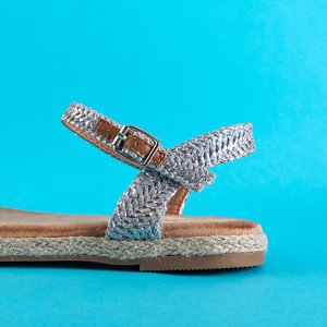 Silberne Vallie-Sandalen für Damen - Schuhe
