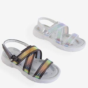 Silberne holografische Onela-Kindersandalen - Schuhe