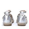 Silberne, sichtbare Espadrilles mit Moren-Nieten - Schuhe