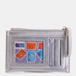 Silbernes kleines Portemonnaie für Karten - Portemonnaie