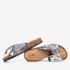 Silberpantoffeln für Frauen mit Schleife Isydora - Footwear