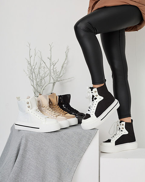 Sportschuhe für Damen in Schwarz und Weiß Asmako- Footwear
