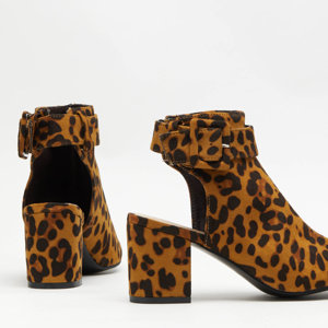 Stiefeletten mit Leopardenmuster und Polenysea-Ausschnitt - Schuhe