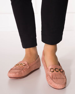 Terikala Öko-Wildleder-Loafer in Hellrosa für Damen - Schuhe