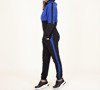 Trainingsanzug für Frauen in Schwarz und Kobalt mit Streifen - Kleidung