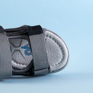 Turbo-Klett-Sandalen für Jungen in Grau und Schwarz - Schuhe
