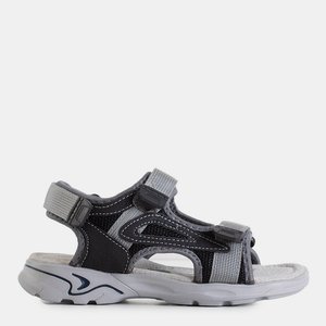 Turbo-Klett-Sandalen für Jungen in Grau und Schwarz - Schuhe