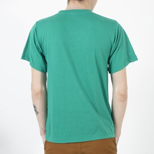 Türkisfarbenes Baumwoll-T-Shirt für Herren - Kleidung