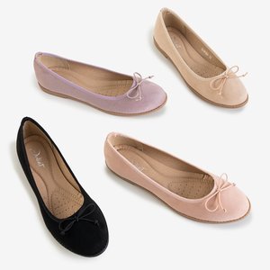 Violette Frauenballerinas mit Doritel-Schleife - Schuhe