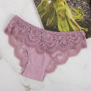 Violetter Damen-Spitzen-Höschen - Unterwäsche
