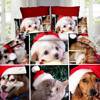Weihnachtsbettwäsche mit Haustieren 160x200 - Bettwäsche
