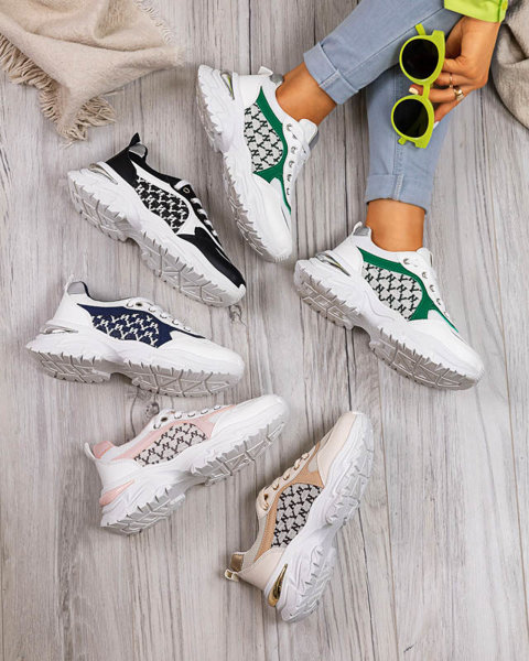 Weiß-grüne Sport-Sneaker für Damen Umikatu - Footwear