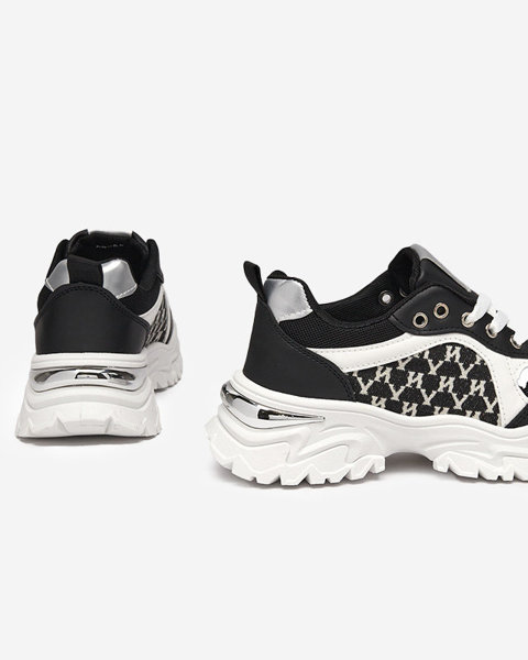 Weiß-schwarze Sport-Sneaker für Damen Umikatu - Footwear
