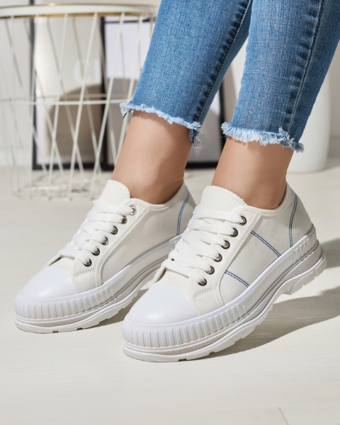 Weiße Damen Sportschuhe Sneakers Holpac- Footwear