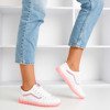 Weiße Damenschuhe mit rosa holografischem Domsca-Einsatz - Schuhe 1