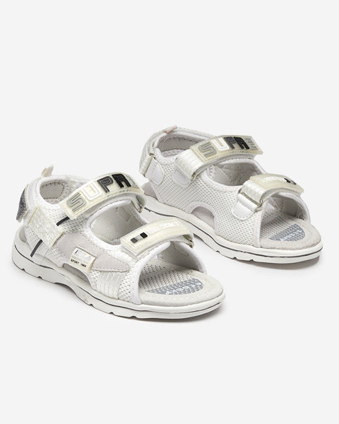 Weiße Kindersandalen mit Netiks-Patches - Schuhe