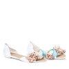 Weiße Schalen mit dekorativen Manami-Blüten - Schuhe