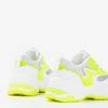 Weiße Sportschuhe mit neongrünen Pitaya-Einsätzen - Schuhe