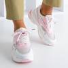 Weiße Sportschuhe mit rosa Pitaya-Einsätzen - Schuhe