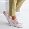 Weiße Sportschuhe mit rosa Pitaya-Einsätzen - Schuhe