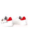 Weiße Sportschuhe mit rotem Mosca-Einsatz - Schuhe 1