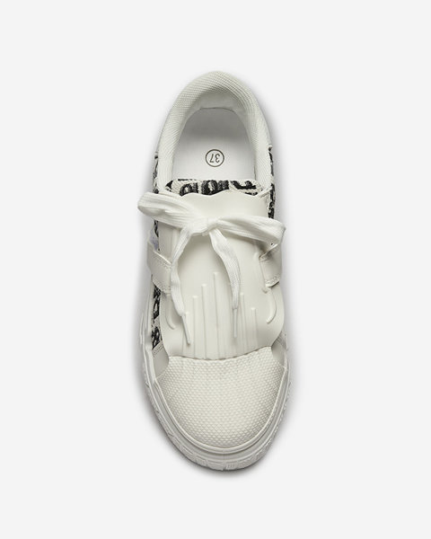 Weiße bedruckte Sport-Sneakers Harrett- Footwear