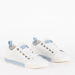 Weiße und blaue durchbrochene Sneakers Andreiak - Footwear
