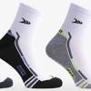 Weiße und graue Herren Sport Söckchen 5 / Pack - Socken