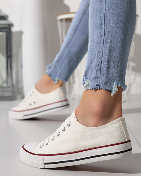 Weiße und grüne Noenoes-Sneaker für Damen - Schuhe