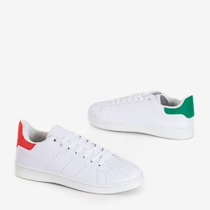 Weiße und grüne Turnschuhe von Giselle - Schuhe