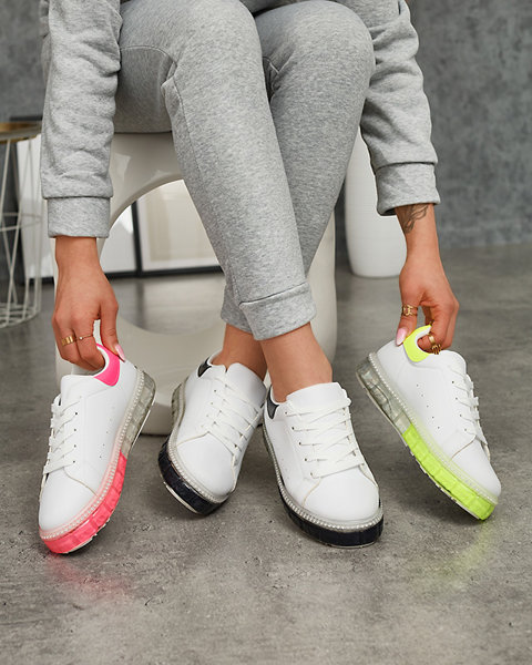 Weiße und schwarze Damen-Sport-Sneakers Roisels - Footwear